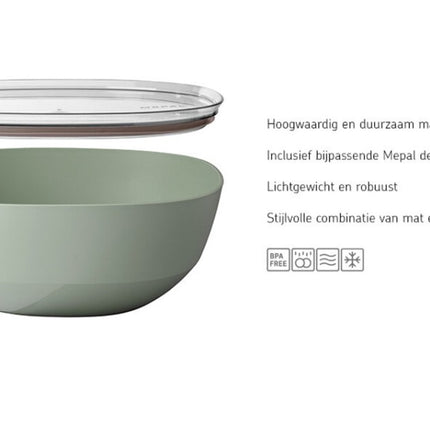 Mepal Silueta Serveerschaal met Deksel 5 L - nordic white