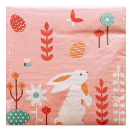Duni servetten Pink Bunny