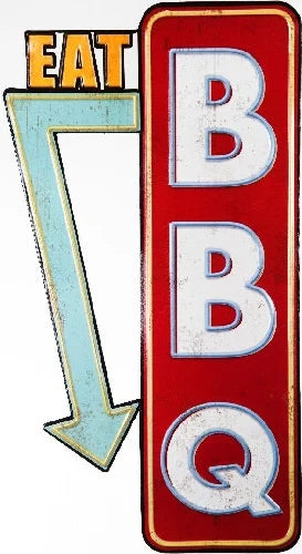 BBQ Wandbord Eat BBQ 60x33cm
