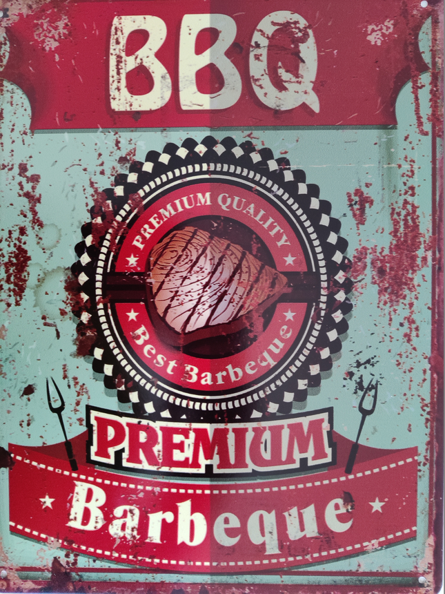 BBQ Wandbord Premium Barbecue 25x33cm