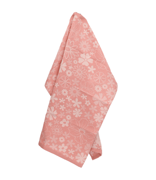 Bunzlau Castle Tea Towel Flowerbed Pink