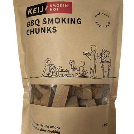Keij Kamado BBQ smoking chuncks oak - 1500 gram