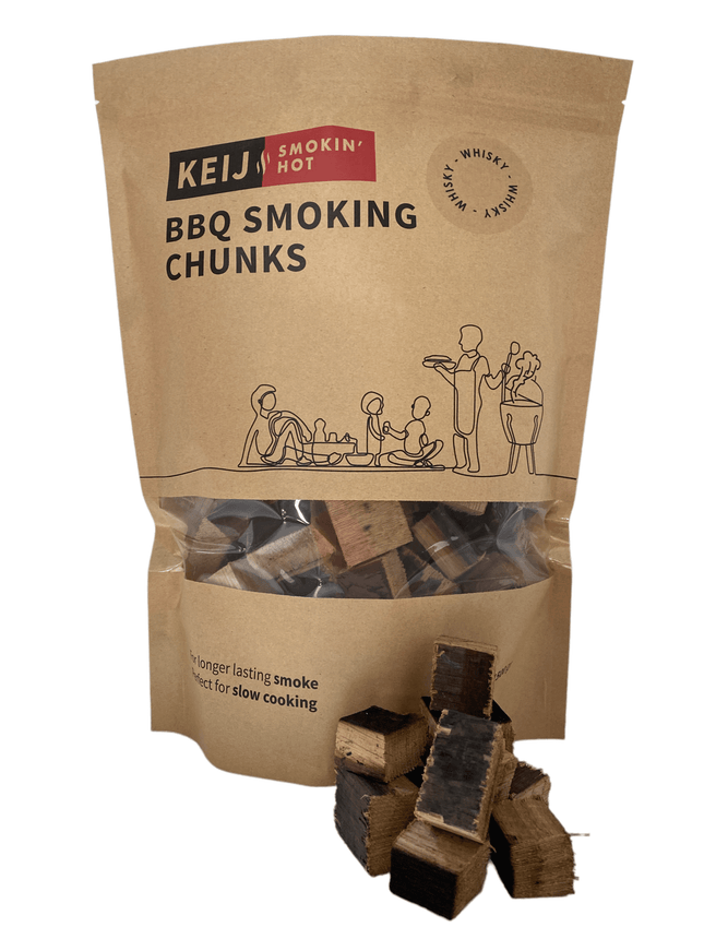 Keij Kamado BBQ smoking chuncks whiskey oak - 1500 gram