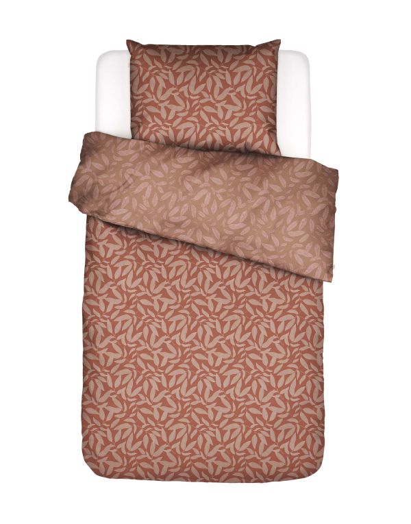Essenza Dekbedovertrek Clea, Terracotta 240x200/220 cm