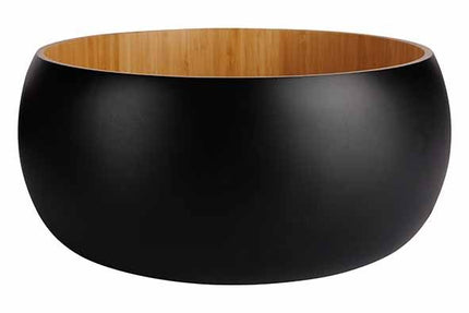 Cosy&Trendy Black&Wood Saladekom Bamboe - D30,5xH12CM