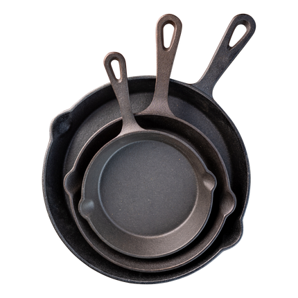 Keij Kamado Set van 3 skillets 15 cm + 20 cm + 25 cm