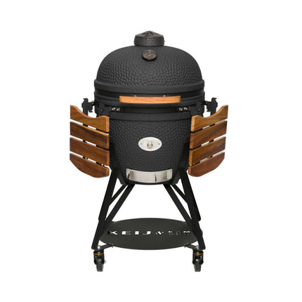 Keij Kamado Legend XLarge Mat Zwart 23 Inch Walnoot