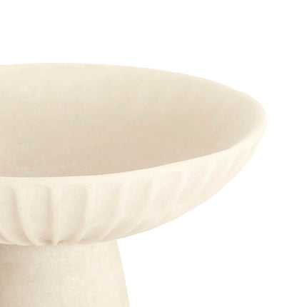 Light & Living, schaal op voet,  SHILA, 30,5x15.5 cm creme