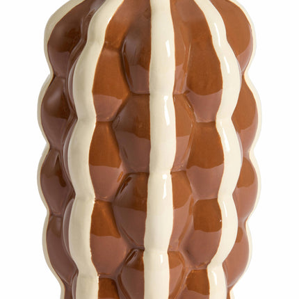 Light & Living, vaas ZENELI, 15x28 cm bruin + creme