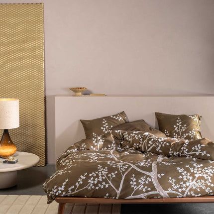 Essenza Dekbedovertrek Lucienne, Slate brown 140x200/220 cm
