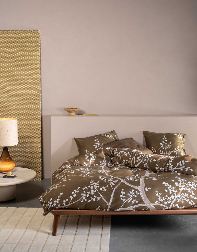 Essenza Dekbedovertrek Lucienne, Slate Brown 240x200/220 cm