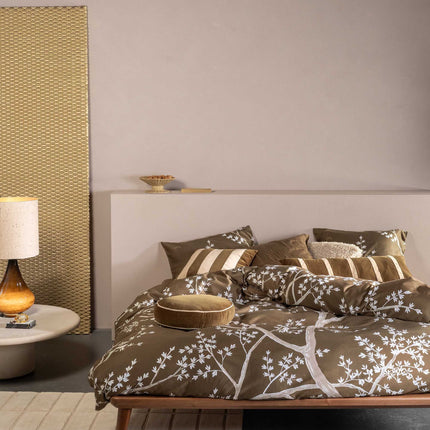 Essenza Dekbedovertrek Lucienne, Slate brown 140x200/220 cm