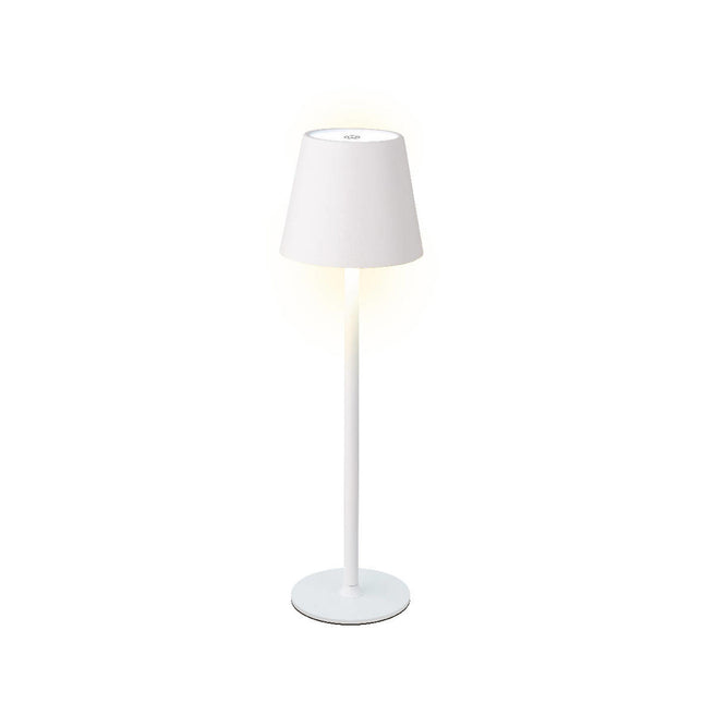 LED oplaadbare lamp voor binnen+buiten - kunststof - 11 x 37 cm - wit