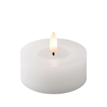 Lumineo LED theelicht wax - 7x6cm - wit