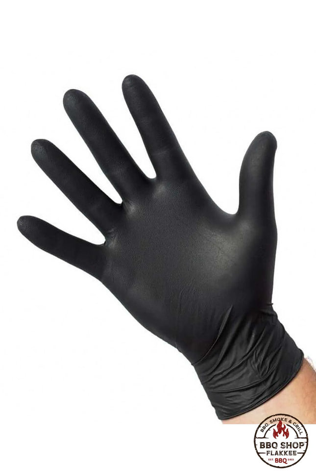Nitrile handschoen poedervrij zwart 100st maat L