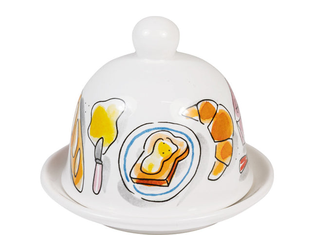 Blond Amsterdam Even Bijkletsen Butter Dish Round