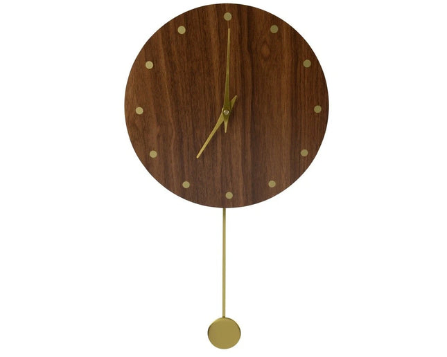 Klok MDF - L 30 x H 53 cm - walnoot