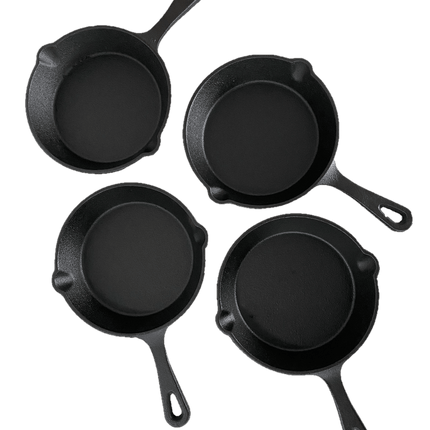 Keij Kamado Gietijzeren pan set 4 stuks