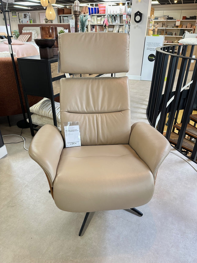 Cozy Homes Relaxfauteuil Harmon Medium Khaki Semi Leder
