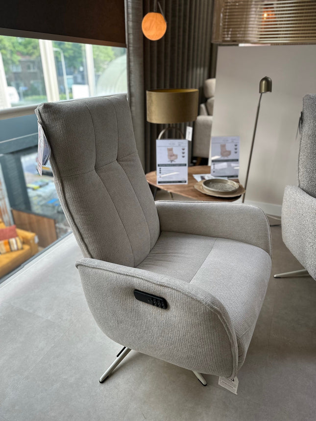 HK Fauteuil LIEKE 3 motoren + gaslift poot Polaris Greige PBV9