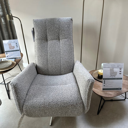 HK Fauteuil LYNN 3 manueel poot Polaris Greige PBV9, showmodel