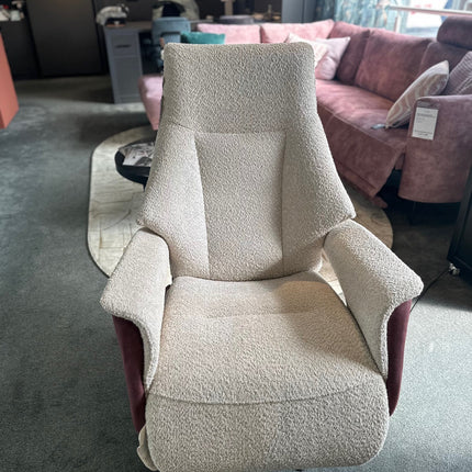 Cozy Homes Relaxfauteuil Romeo - Duo Stoffering Wine Red/Beige, M