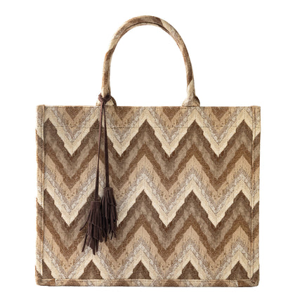 Dutch Decor totebag Marcello 43x34x13 cm Pumice Stone