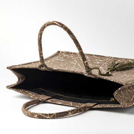 Dutch Decor totebag Odette 43x34x13 cm Dark Olive