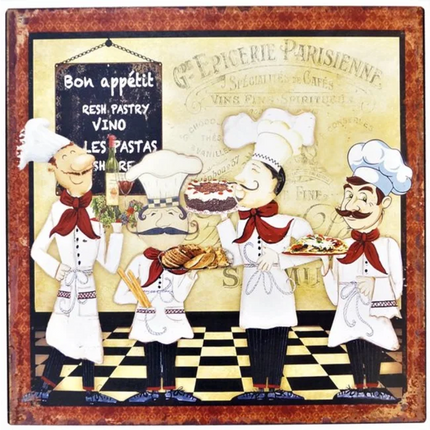 Wandbord Bon Appetit 30x30cm